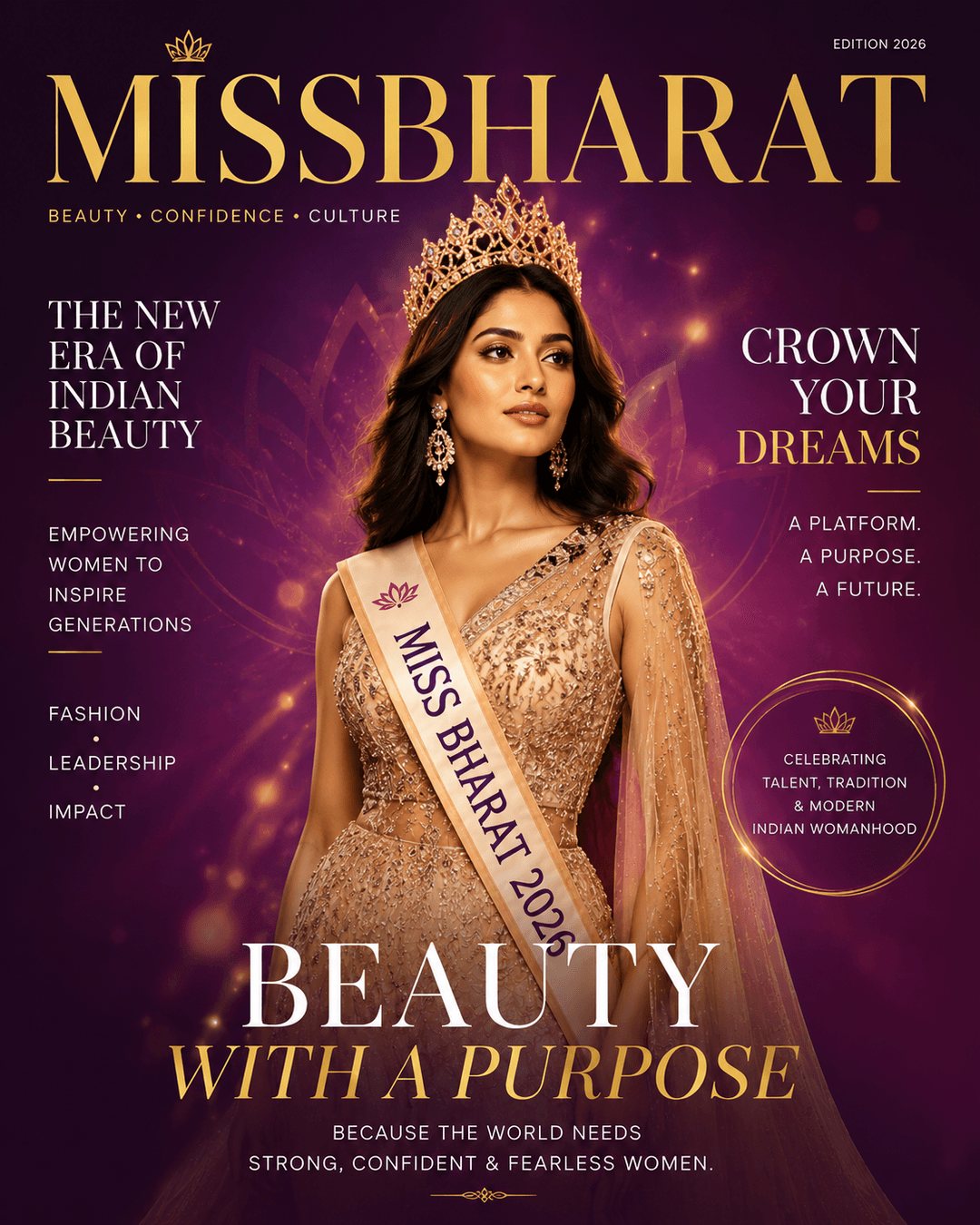 Miss Bharat magazine cover